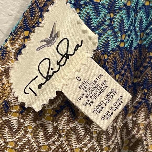 TABITHA Teahouse Crochet Sleeveless Striped Dress - Picture 4 of 6